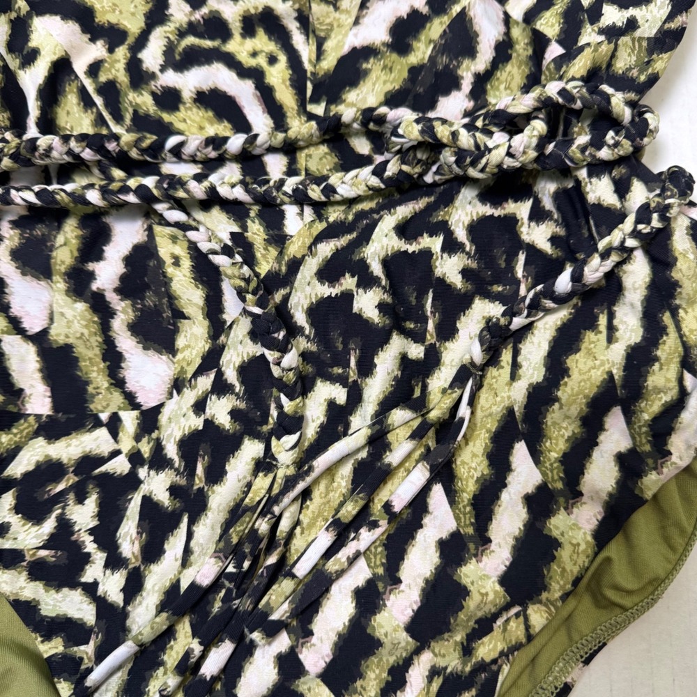 SeaFolly MANDALAY PLUNGE ANIMAL PRINT MAILLOT ONE PIECE SWIMSUIT Size 6 NWOT - Picture 6 of 8